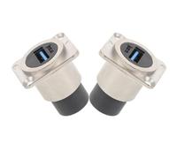 Operitacx USB 3.0 Panel Mount Connector Female to Female Bulkhead Adapter with Break Resistance Metal and PC Housing Suitable for Desktop and Dashboard Installation