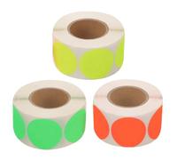 Operitacx Use First Stickers 3 Rolls Food Labels Adhesive Inventory Control Tags for Restaurant Kitchen Fluorescent Red Green Yellow 3.80 Cm Round Food Storage Reminder