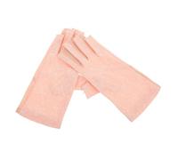 Operitacx UV Protection Manicure Gloves for Women, Half-Finger Nail Art Protector Gloves, Floral Light Pink Anti-uv Salon Nail Care Accessory