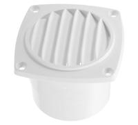 Operitacx Vent Cover White Abs Circular Louvered Grill, Adjustable Weather-resistant Ventilation Cover for Bathroom and Yacht, Modern Soffit Air Vent