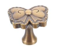 Operitacx Vintage Brass Bow Shaped Cabinet Knobs Decorative Bronze Drawer Pull Handles for Wardrobe Dresser Closet Stylish Multifunctional Hardware with Durable Construction and Easy