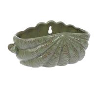 Operitacx Vintage Brown Ceramic Wall Hanging Planter Pot for Vines and Violets, Space Saving Balcony Flower Pot with Unique Ornament Style, Tiny and Lovely Decorative Plant Holder