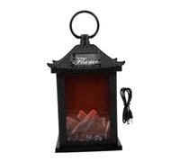 Operitacx Vintage Decorative LED Lantern for Indoor Fireplace Lighting with USB Powered Atmosphere Lighting, Plastic Material, for Christmas and Party Decorations
