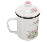 Operitacx Vintage for Fragrance Retention with Handle Tea Enamel 700ml Capacity Cup Featuring Strainer and Lid Multifunctional Design for Tea Set
