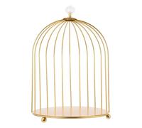 Operitacx Vintage Golden Birdcage Cake Stand Iron Dessert Display Rack with Stable Structure for Desktop Use, Elegant Wedding and Party Cake Holder for Cupcakes and Pastries