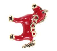 Operitacx Vintage Inspired Red Horse Pin Brooch for Women, Lightweight Copper Decorative Brooch with Zodiac Horse Design, Accessory for Occasions and Collecting