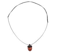 Operitacx Vintage Openable Acorn Pendant Necklace Black Ebony Wood Charm, Long Simple Artistic Unisex Necklace Suitable for Everyday Wear
