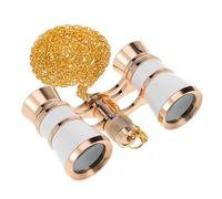Operitacx Vintage Opera Glasses Chain Compact Binoculars for Adults Metal Mini Binoculars Cotton Pouch for Theater Concert Bird Watching