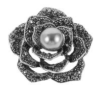 Operitacx Vintage Rose Brooch Pin in Alloy with Rose Flower Shape, Stylish and Versatile Decorative Lapel Pin for Hats and Clothes, for Special Occasions and Parties
