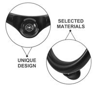 Operitacx Vintage Round Metal Door Knocker with Cat Eye, Heavy Duty Front Entry Ring Pull for Exterior Wooden and Metal Gates, Matte Black Single Piece Exterior Door Hardware