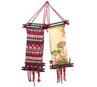 Operitacx Vintage Style Hanging Fabric Lantern Lamp Shade for Home Office Restaurant Decor Soft Light Cover Chic Floral Pattern Easy to Hang Decorative Lantern for Indoor and Outdoor Use