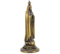 Operitacx Vintage Zinc Alloy Mary Statue Ornament, Stable and Practical Religious Style Desktop Home Decor Figurine in Golden Colour, for Prayer and Spiritual Ambience