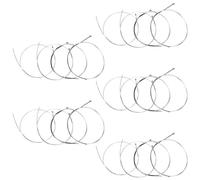 Operitacx Violin Strings Stable Tuning and Reduced Finger Friction for 4/4 Violins 20pcs Full Set with Nickel-plated Ball End, Silver Colour Suitable for Beginners and Musicians in Scale