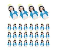 Operitacx Virgin Mary Figurines Tiny Mary Statues Pvc Cartoon Style 30pcs Miniature Decorative for Easter Decorations and Baptism Party Favors Versatile Home Decor Accents