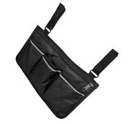 Operitacx Walker Armrest Side Bag Storage Pouch Multi Pocket Design Mounted on Wheelchair Armrest Prevents Items from Falling Black Pp Cotton for Shopping and Occasion Use by Older People