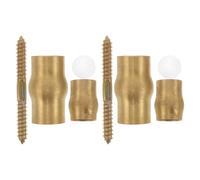 Operitacx Walking Cane Easy DIY Installation 2 Sets Brass Tips Replacement Parts for Secure Support and Crutch Walking Stick Suitable for Daily Indoor and Outdoor