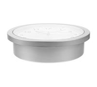Operitacx Wall Clock Safe with Hidden Compartment for Credit Cards and Money, Silver Plastic Material, Elegant Vintage Style, Suitable for Office the Road Use
