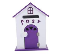 Operitacx Wall Mount Suggestion Box and School Complaint Mailbox, Small Purple Decorative Letter Box for Home and School Use, Wall-mounted Mailbox with Painted Design