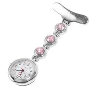 Operitacx Watch Clip-on Nurse Inlay Dazzling Elegant Alloy Lapel and Design, Practical Timekeeping Accessory for Nurses Students, for Exams