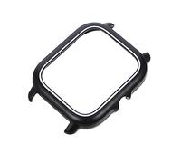 Operitacx Watch Edged Protector Protective Case for Dual Color Black White Bumper Cover Scratch Shockproof Frame with Easy Installation Durable Watch Accessory