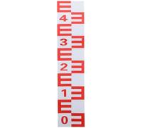 Operitacx Water Depth Gauge Measuring Tool Reflective Aluminum Alloy Self-Adhesive for Pond and Lake Water Level Monitoring