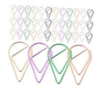 Operitacx Water Drop Small Metal Paper Clips 100pcs, Mini Cute Paperclips for Office School Documents, Creative Binder Clips for Sorting Files and Photo Albums