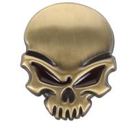 Operitacx Waterproof Skull Car Sticker with Easy Installation, Zinc Alloy Material Featuring Creative Metal Design and Distinctive Skull Shape, for Halloween or Car Body Decoration