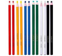 Operitacx Wax Pencils, Peel-off Chinagraph Pencil, Drawing Marking Crayon Pencil China Marker Colorful Grease Pencils Mechanical Wax Crayons for Wood Glass Garments Metal Fabrics Porcelain