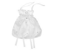 Operitacx Wedding Bag Bridesmaid Bag Drawstring Shape Lightweight Fine Fabric Material Elegant Stylish Purse for Bride Multiple Occasions Holding Small