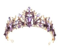 Operitacx Wedding Tiara Bridal Crown 6.29x6.29x2.75inch Elegant Eye-catching Zinc Alloy Crystal Glass Rhinestone for Women Bride Special Occasion Hair Accessory
