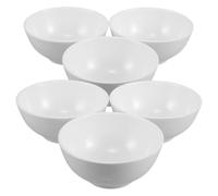 Operitacx White Ceramic Cereal Bowl Inch Microwave Safe 6pcs | Smooth Porcelain Finish, Suitable for Oatmeal, Condiments, Snacks and Fruit, Classic Minimalist Style for Small Households