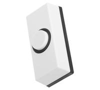 Operitacx White Rectangular Plastic Doorbell Switch with Sturdy Surface Texture, Space-Saving Design and Easy Installation, Modern Wired Wall Mounted Push Button for Home Entryway