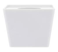 Operitacx White Trapezoid Microphone Logo Flag Station with Reliable Sponge and Abs Material for Professional Use in Video Studios and Outdoors
