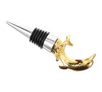 Operitacx Wine Bottle Stopper Unique Luxury Design Easy to Use and Preserving Dolphin Shape Made of Zinc Alloy Wine Bottle Sealing Accessory for Party and Wedding