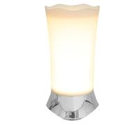 Operitacx Wireless Pir Motion Sensor Table Lamp Portable Battery-Operated Night Light with Auto Off Function Energy-efficient LED for Bedroom Bathroom Silver Warm White Light