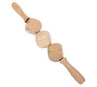 Operitacx Wood Stick Manual Massage Rod Gua Sha Roller Massage Stick Reduce Fat Shape Muscles Wooden Material Khaki Colour for Athletes Sports Athletes Full Body Meridian Relaxation