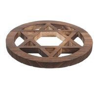 Operitacx Wooden Altar Ornament Hexagram Wall Sculpture for Home Decor Featuring Vintage Rustic Style and Easy to Install Design, for Witch Worship and Ritual Ornament Display