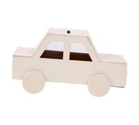 Operitacx Wooden Car Piggy Bank Unfinished Paintable DIY Coin Bank for Students Change Container Multi-Function Money Box Craft Storage
