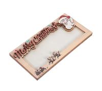 Operitacx Wooden Christmas Money Holder Box Multiuse Cash Envelope Wallet with Message Space Versatile Card Organizer for Xmas Party Gift and Everyday Storage