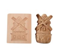 Operitacx Wooden Creative Cookie Mold Biscuit Cutter Easy to Clean Beige Baking Tool for DIY Maker