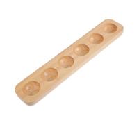 Operitacx Wooden Egg Holder Tray with Solid Wood Egg Storage Rack for Refrigerator Shelf and Countertop Stable Non-slip Design for Organized Kitchen Display