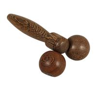 Operitacx Wooden Face Massage Roller Double Rolling Balls, Large Chicken Wing Wood Slimming Massager for Face Lifting and Fitness, Portable Beauty Tool for Facial and Neck Massage