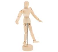 Operitacx Wooden Figure Model Mannequin with Flexible Joints for Artists Sketching, Painting, Home Office Desk Decoration, Children Toys Present, 4.5 Inch