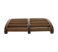 Operitacx Wooden Foot Massager Roller for Deep Tissue Therapy, Curved Acupoint Massage Tool Six Rows, Ergonomic Manual Foot and Leg Muscle Relief for Home Use