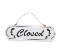 Operitacx Wooden House Plate Sign for Restaurant Open Closed Double Sided Decor for Shops Cafes Scandinavian Style Hanging Wall Door Sign