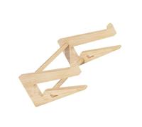 Operitacx Wooden Laptop Stand Elevated Rack with Slope for Notebooks Solid Thick Wood Display Holder for Desk Riser Ergonomic Multi-functional Laptop Bracket Preventing Neck Strain