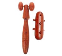 Operitacx Wooden Massage Stick for Home Use 2pcs for Back and Neck Relief, Synthetic Material Body Massager to Relieve Muscle Fatigue and Refine Metabolism