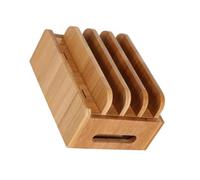 Operitacx Wooden Multi-device Charging Station Stand for Phones and Tablets Desktop Organizer for USB Cables Space-saving Electronic Device Holder Compatible with Earphones and Mobile