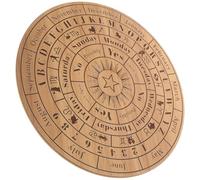 Operitacx Wooden Pendulum with Table for Board Touch Divination Comfortable Feeling Mysterious and Atmosphere, Wicca Witch Decoration Use