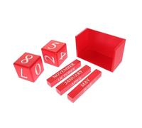 Operitacx Wooden Perpetual Calendar Desk Calendar Office Decor Block for Desk Decorate Home Decor Daily Use Standing Elegant Decorative Blocks Red